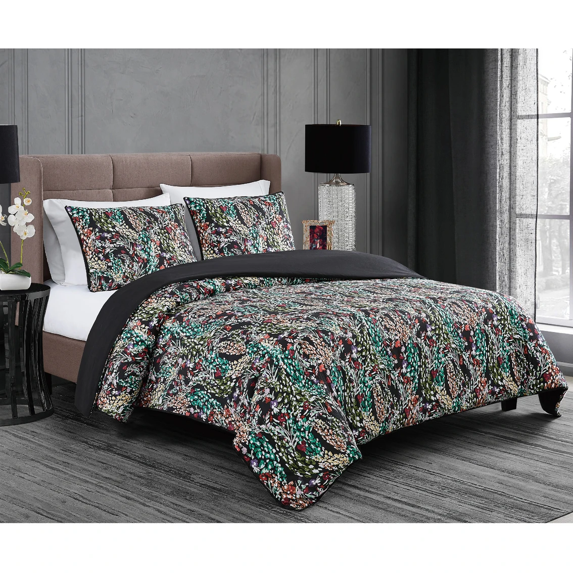 Outlet ???? Badgley Mischka Cassat Floral Comforter Set ???? 1 Outlet ???? Badgley Mischka Cassat Floral Comforter Set ????