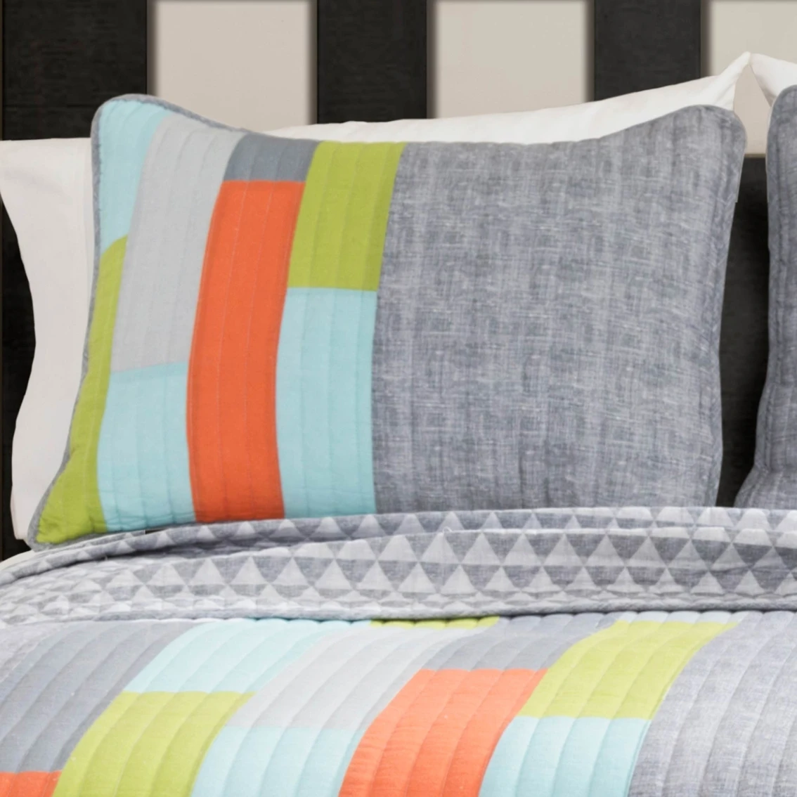 Best deal ???? Lush Decor Shelly Stripe Quilt Set ❤️ 2 Best deal ???? Lush Decor Shelly Stripe Quilt Set ❤️ - Image 2
