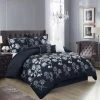 Outlet ❤️ Grand Avenue Calabria Comforter Navy And Floral 7 Pc. Set ????
