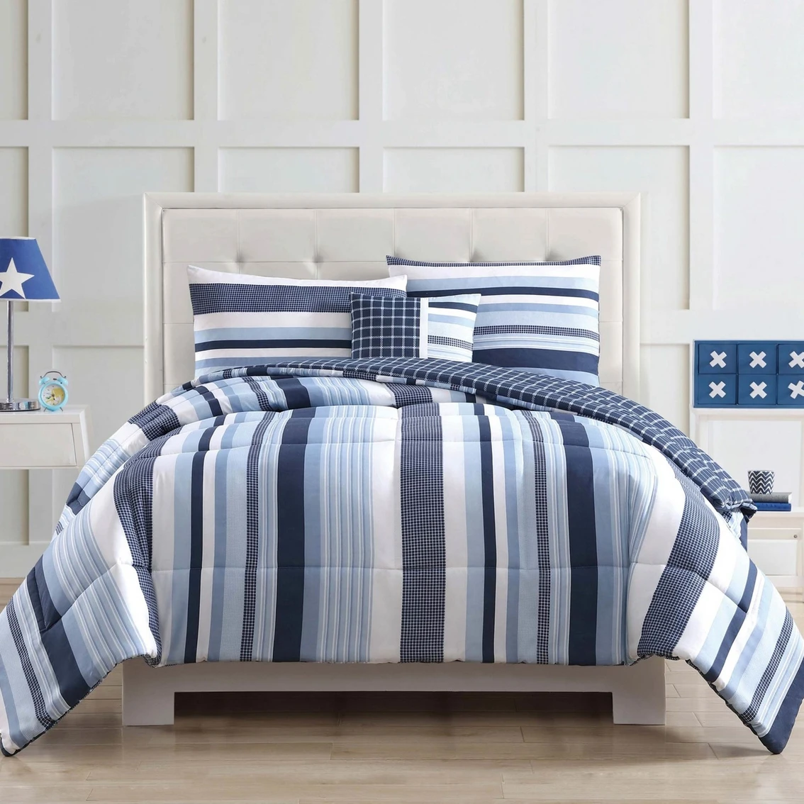 Buy ???? My World Mason Stripe Quilt Set ✔️ 1 Buy ???? My World Mason Stripe Quilt Set ✔️